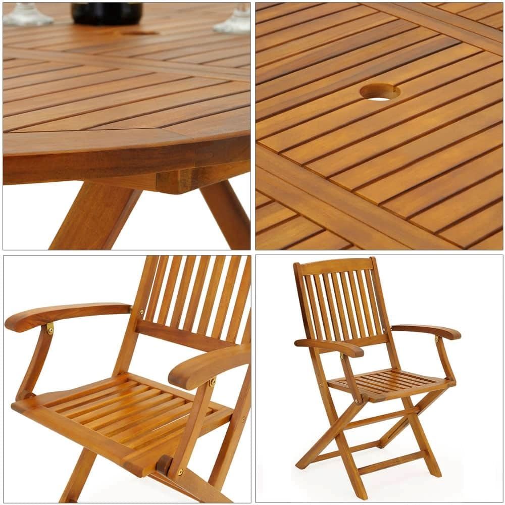 Set di tavolo e panche: Sitzgruppe Akazie - 7 teilig – Nuovo e nell'imballaggio originale da Winterthur venduto da aredo 5