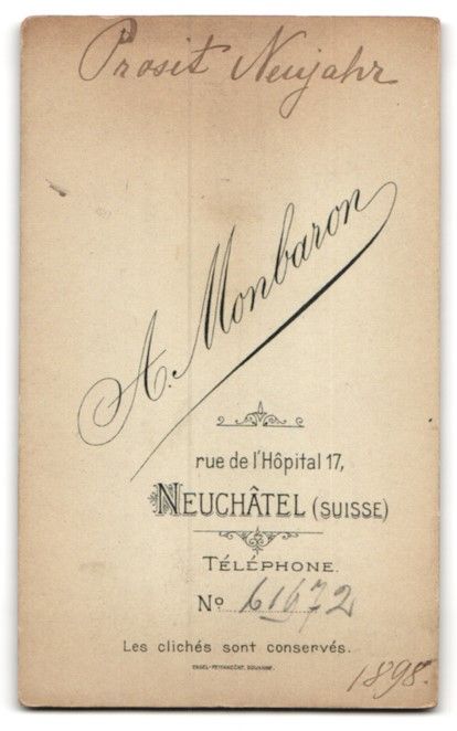 Fotografie & Manifesti: Fotografie A. Monbaron, Neuchâtel, Rue  – Usato da Berlin venduto da bartko-reher 1