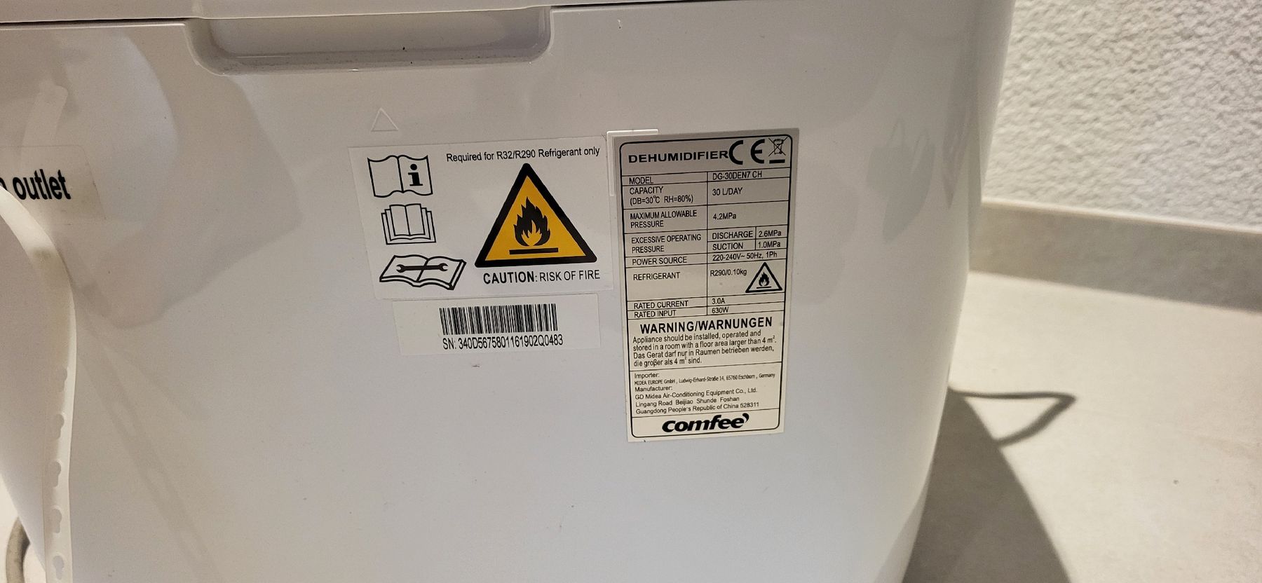 Comfee Luftentfeuchter: Comfee Luftentfeuchter – Gebraucht aus Rüthi (Rheintal) von inf_ks5r 2