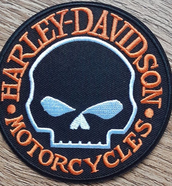 Harley-Davidson Toppe: Patch Harley Davidson Skull J099 – Nuovo e nell'imballaggio originale da Allens venduto da MADE.IN.ROCK.N.ROLL 1