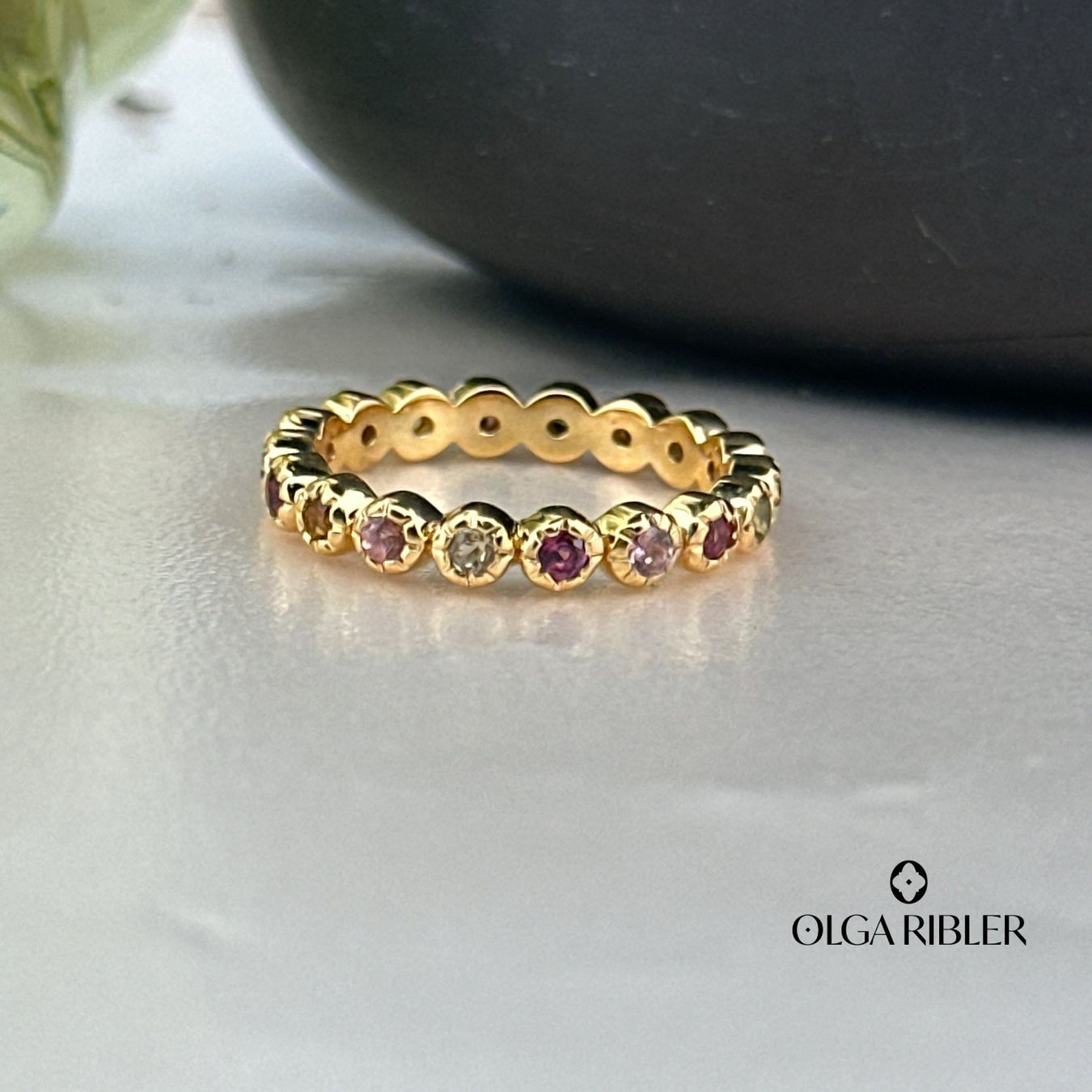 Olga Ribler Anelli: Multiturmalin Memory Ring – Sterling Silber Grösse 54 – Nuovo (secondo la descrizione) da Luzern venduto da Schmuckoutlet 1