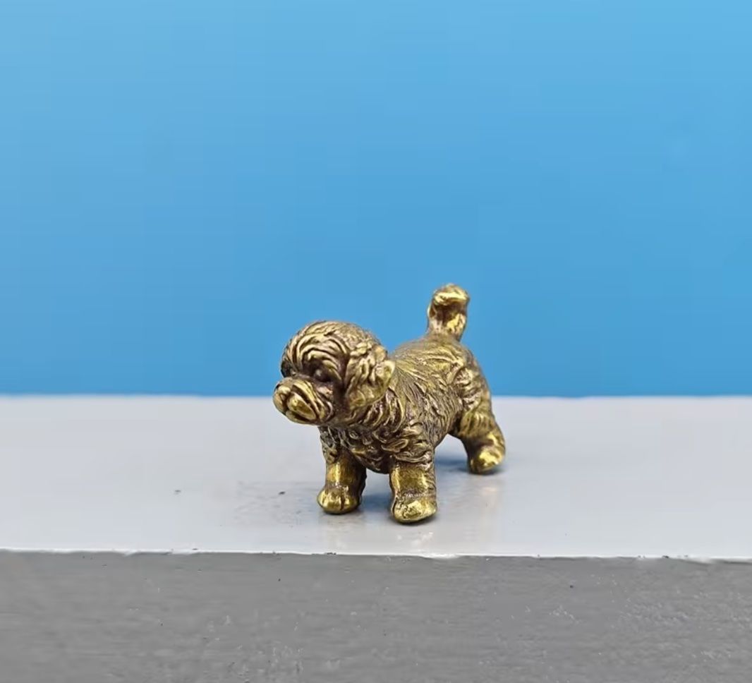 Statuette: Shih Tzu Miniaturfigur aus massivem Messing – Nuovo (secondo la descrizione) da Langenthal venduto da Seelenfreunde 3