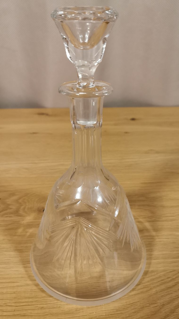 Glasi Hergiswil Caraffe: Kristallkaraffe mit Stöpsel, Vintage Schliffmuster Glas – Usato da Frasnacht venduto da krutsta1