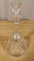 Kristallkaraffe mit Stöpsel, Vintage Schliffmuster Glas