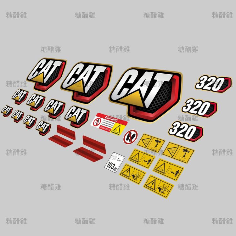 RC Bagger Decal Set CAT 320 1:14 | Kaufen auf Ricardo