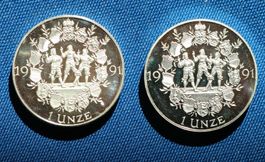 🇨🇭2 Unzen Anlagemünzen 999er Silber 62,2 Gramm