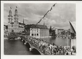 AK 1951 Zürich 600 Jahre im Bunde der Eidgenossen🤩  Belebt