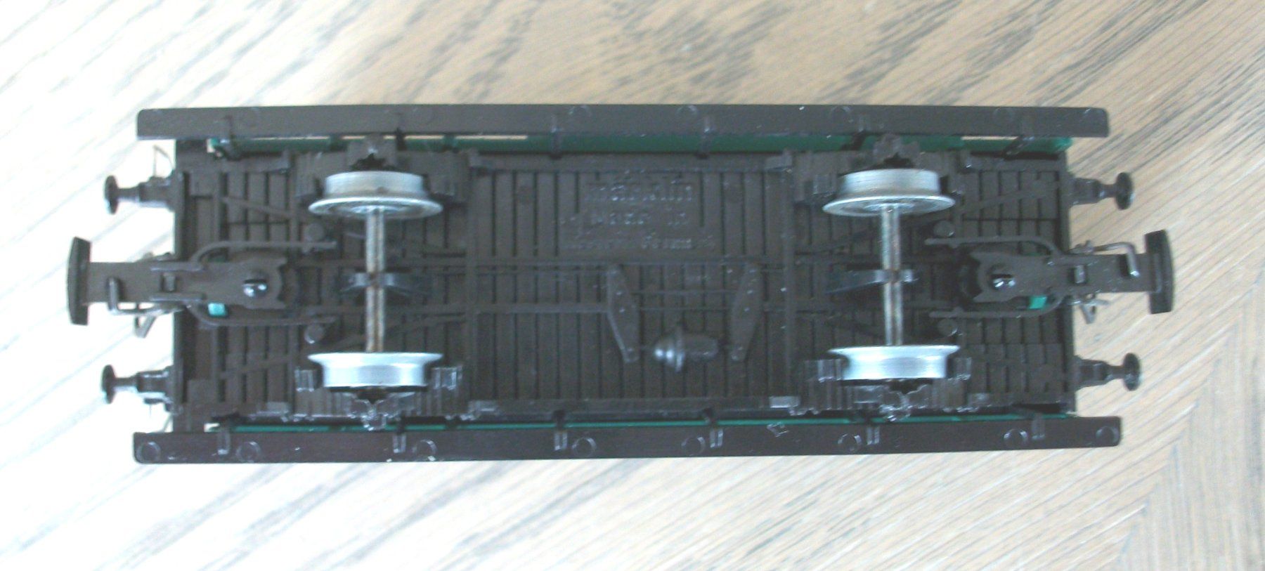 Märklin Modellini di ferrovie: Flachdach-Güterwagen; fabrikneu & OVP – Nuovo e nell'imballaggio originale da St. Moritz venduto da Manu7500 6