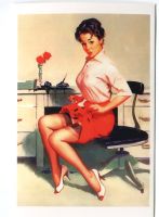 Postkarte "Pin-up".