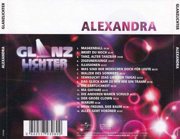 CD: CD Alexandra - Glanzlichter (2012) – Usato da Möriken AG venduto da mineralia 1