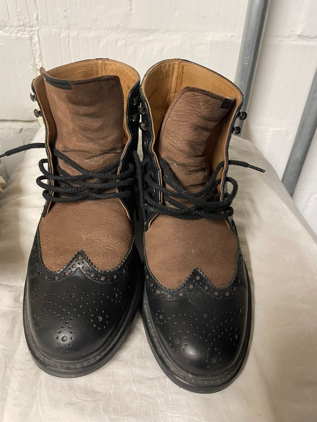 Pasito Schuhe Boots Stiefel Made in Italy Leder Brogue (Gebraucht