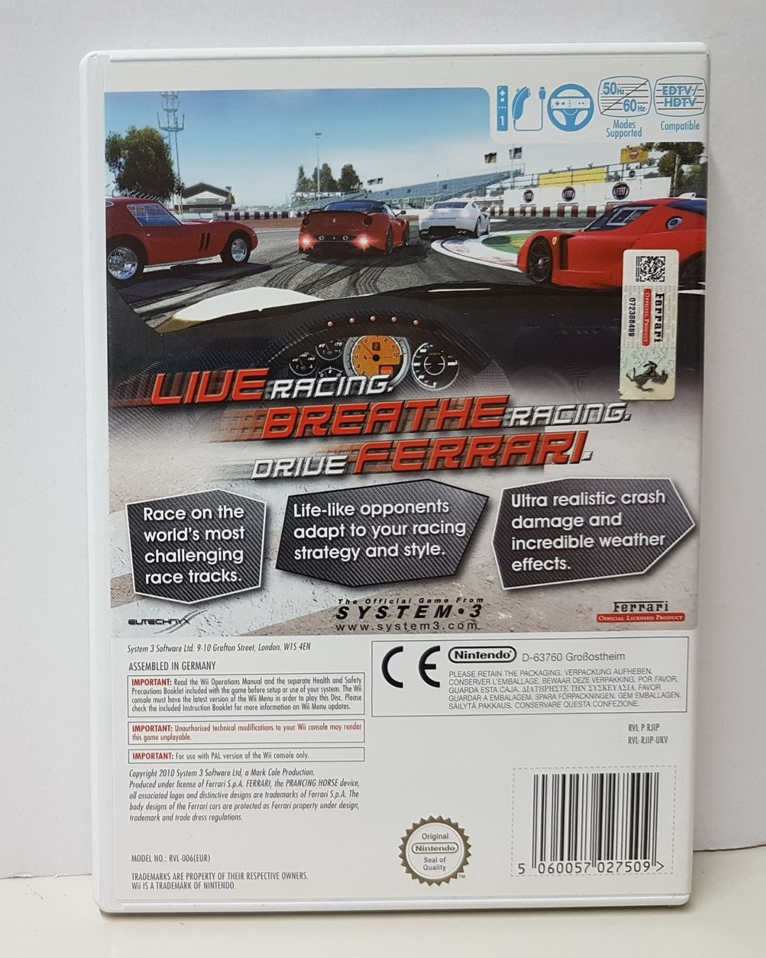 Nintendo Spiele: Wii 🚗 Ferrari The Race Experience – Gebraucht aus Schüpfheim von Games_Spielkonsolen 3