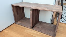 Dunkelbraunes Rustikales Holzregal, ähnlich wie Kallax