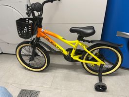 Kindervelo California 16 Zoll inkl. Korb und Stützräder
