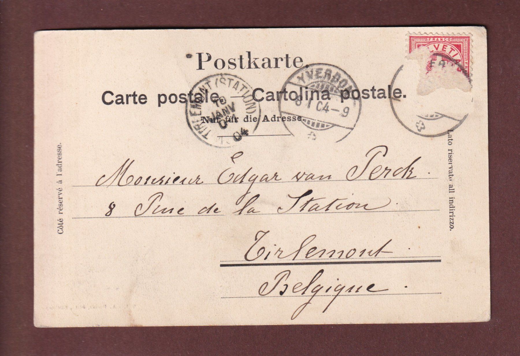 Cartes postales: Chalet du SUCHET - Vaches - 1904 – D'occasion à Pully par nicecards-shop 1