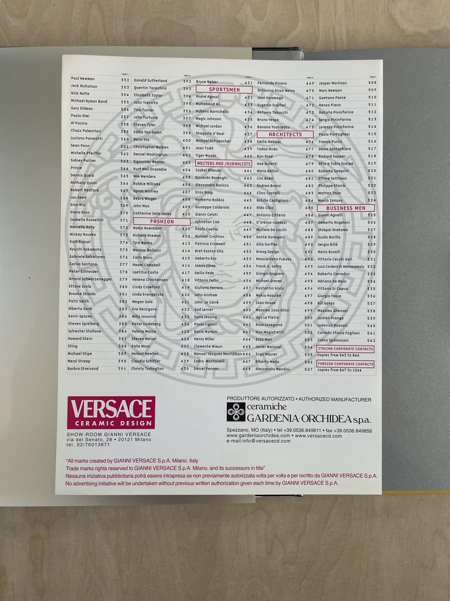 Libri: VERSACE Ceramic Design: pers. Exemplar v. Ruth Dreifuss – Nuovo (secondo la descrizione) da Bern venduto da gwe_6rck 3