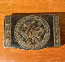 Antique Chinese Carved Wooden Box, Dragon Motif