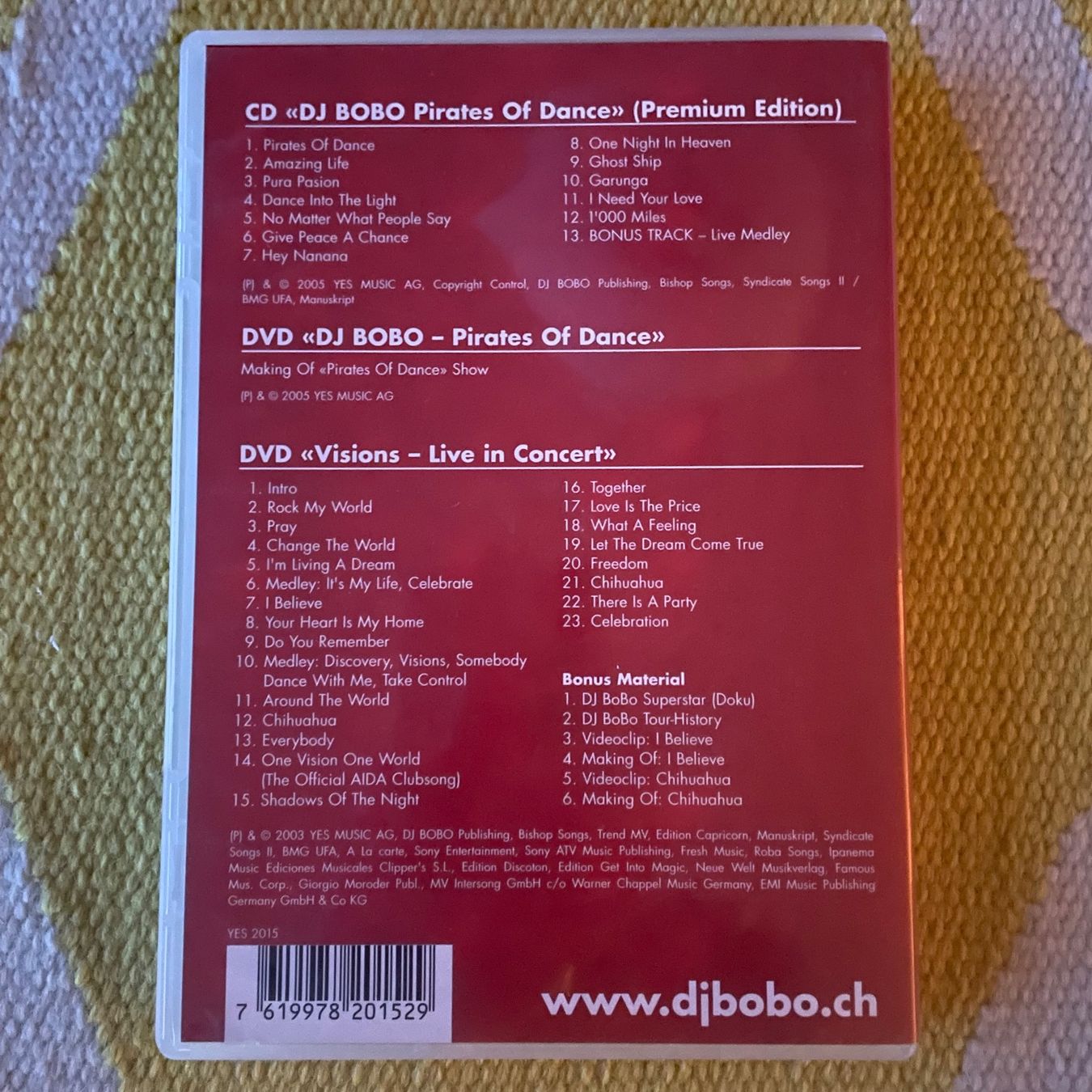 Tutti i DVDs: DJ BOBO-2DVD+CD TOUR 2005 SPECIAL CD EDITION – Usato da Rorschacherberg venduto da CD-Roli 1
