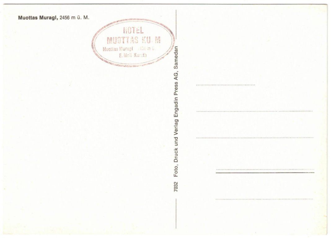 Cartoline postali: St. Moritz - Skilift Muottas Muragl – Usato da Binningen venduto da Mountainrider 1
