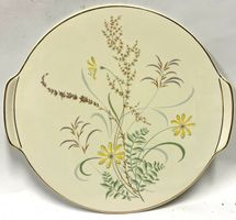 Tortenplatte mit Blumen von Grünstadt Keramik