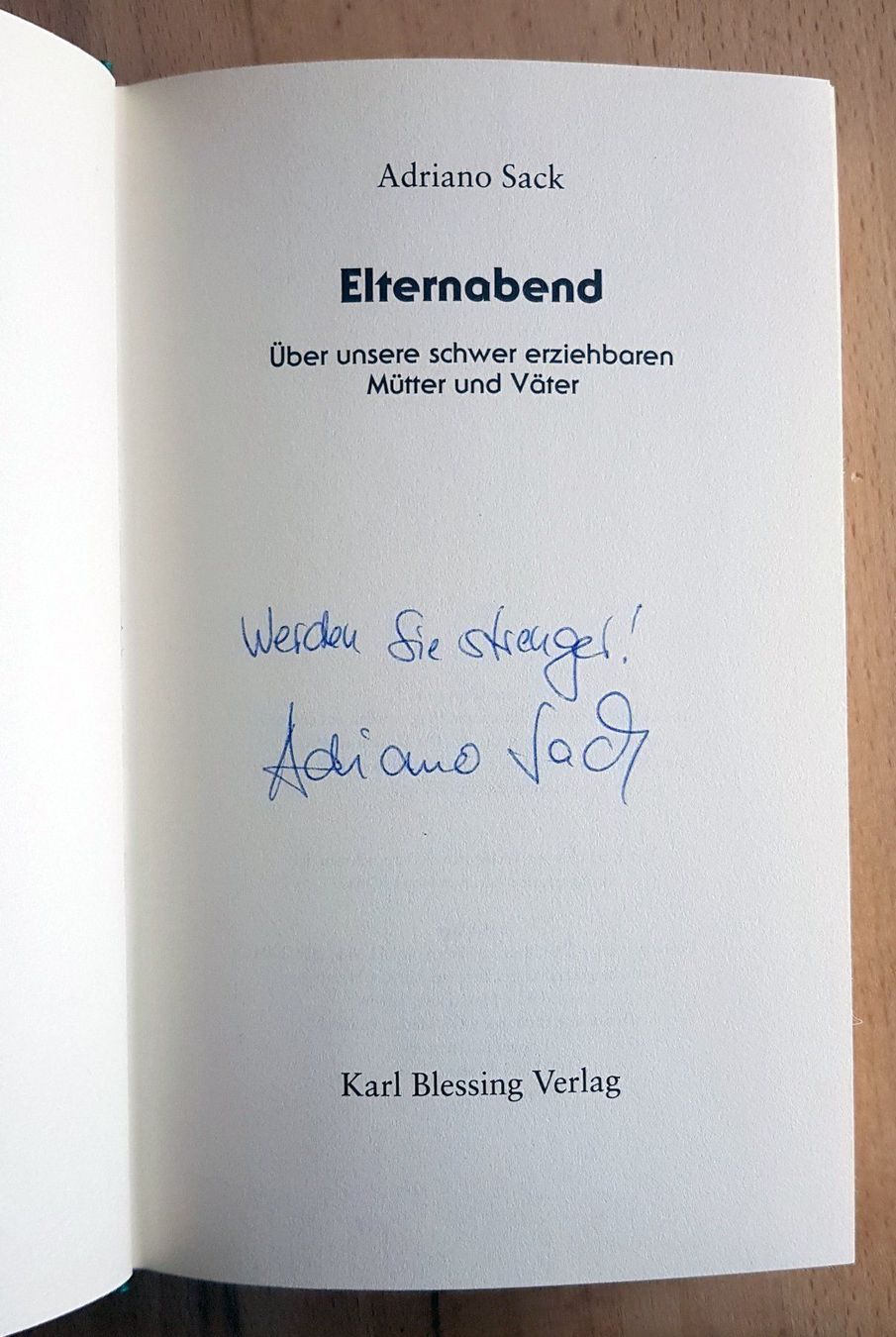 Bücher: Adriano Sack "Elternabend" – Gebraucht aus Bremgarten b. Bern von Faenki 2