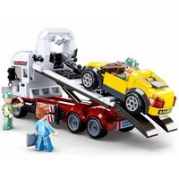 Abschleppwagen Bausteinset mit Figuren und Fahrzeug