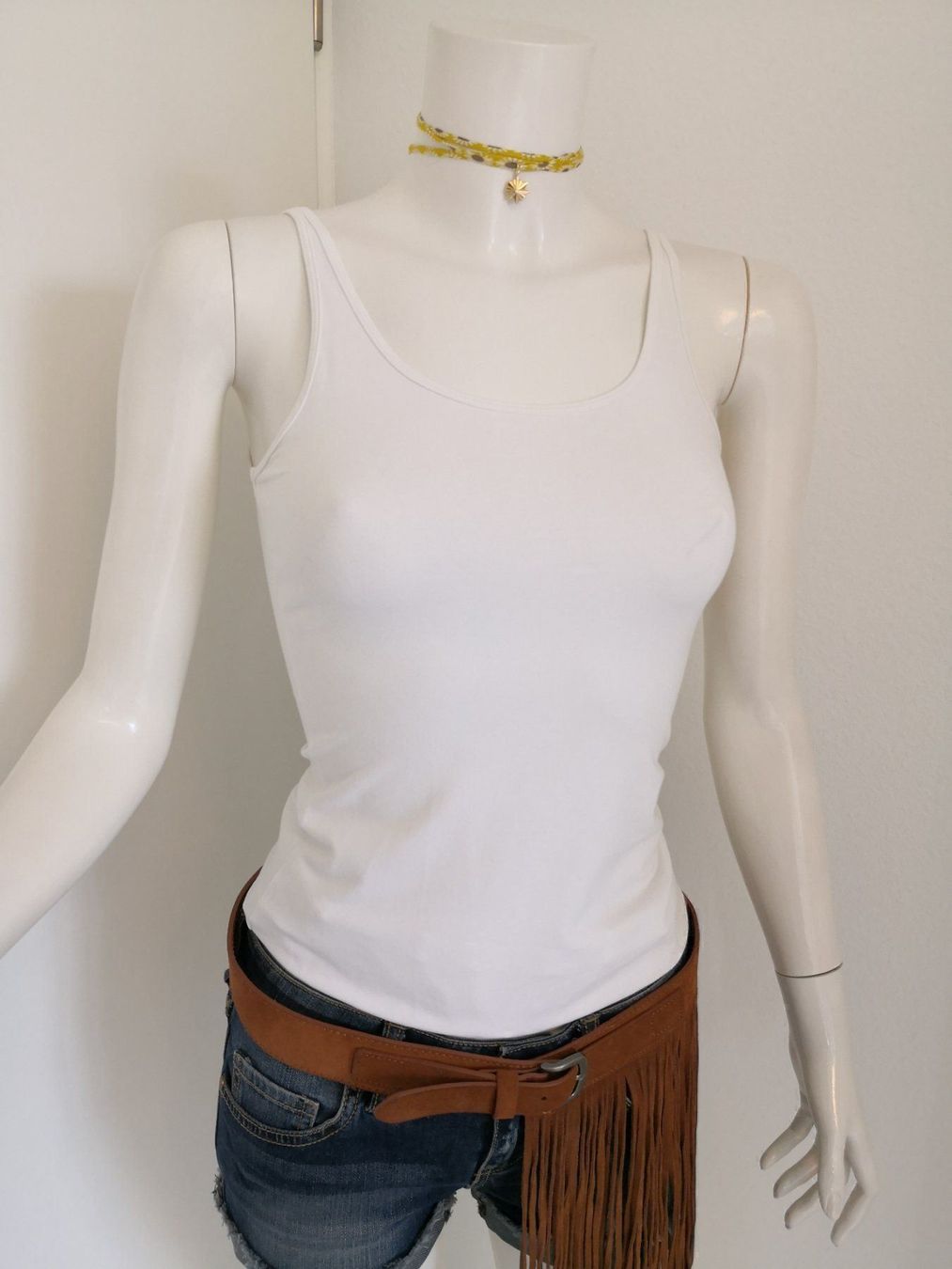 Mango Tops: 🤩MANGO BASIC STRETCH TRÄGER TOP WEISS NEU – Neu (gemäss Beschreibung) aus Olten von Naja-Twins-Twins 5