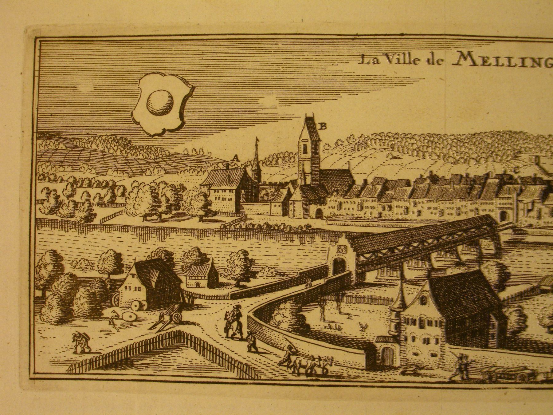 Incisioni: MELLINGEN, KUPFERSTICH 1723 – Usato da Grüningen venduto da Kartensammler 2