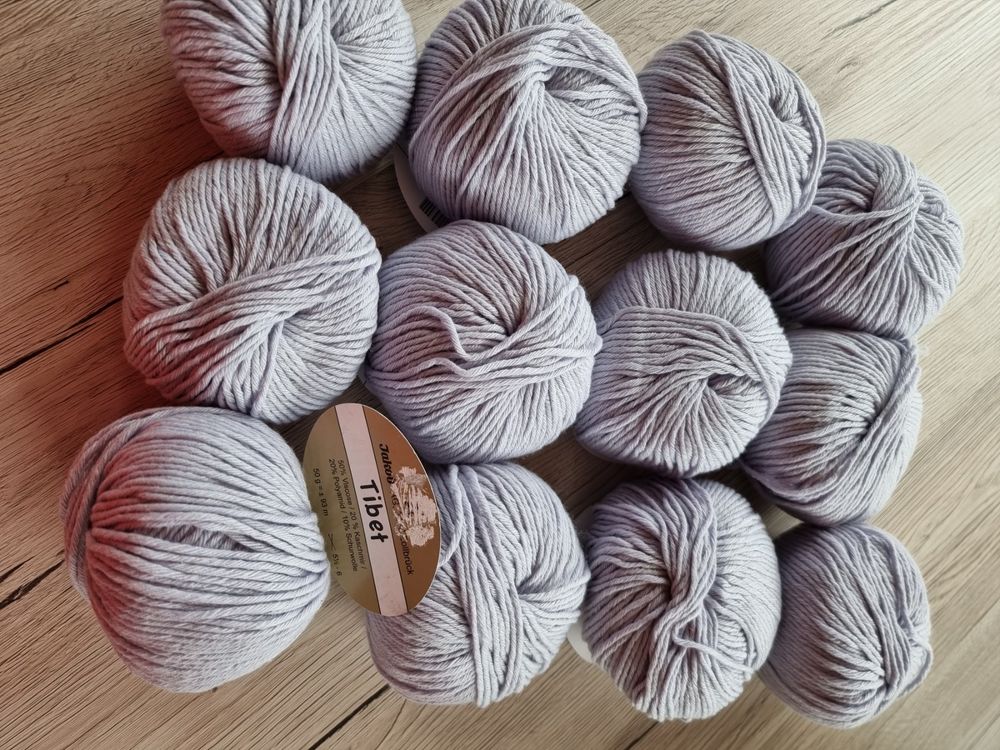 CABODYALS Kreuzstichgarn Set - 12 Knäuel Blauer Farbverlauf Polyester