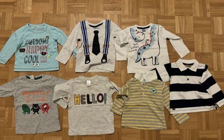 Kinder T-Shirts Langarm Grösse 80