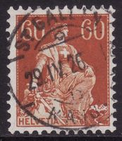 SBK-Nr. 140 (Helvetia mit Schwert, 1918) gestempelt