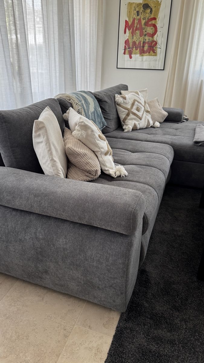 Divani: Carryhome ECKSOFA in Flachgewebe Grau 173/294 cm – Usato da Eschen venduto da 14Jessica14 3