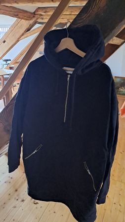 Langer Kapuzenpullover Collectif mon Amour Schwarz Grösse M