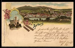 Lithographie Aarburg, Sähli Schlössl, Panorama
