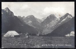 Alp  Soll.  Blick auf Staubhorn-Marwies  1914