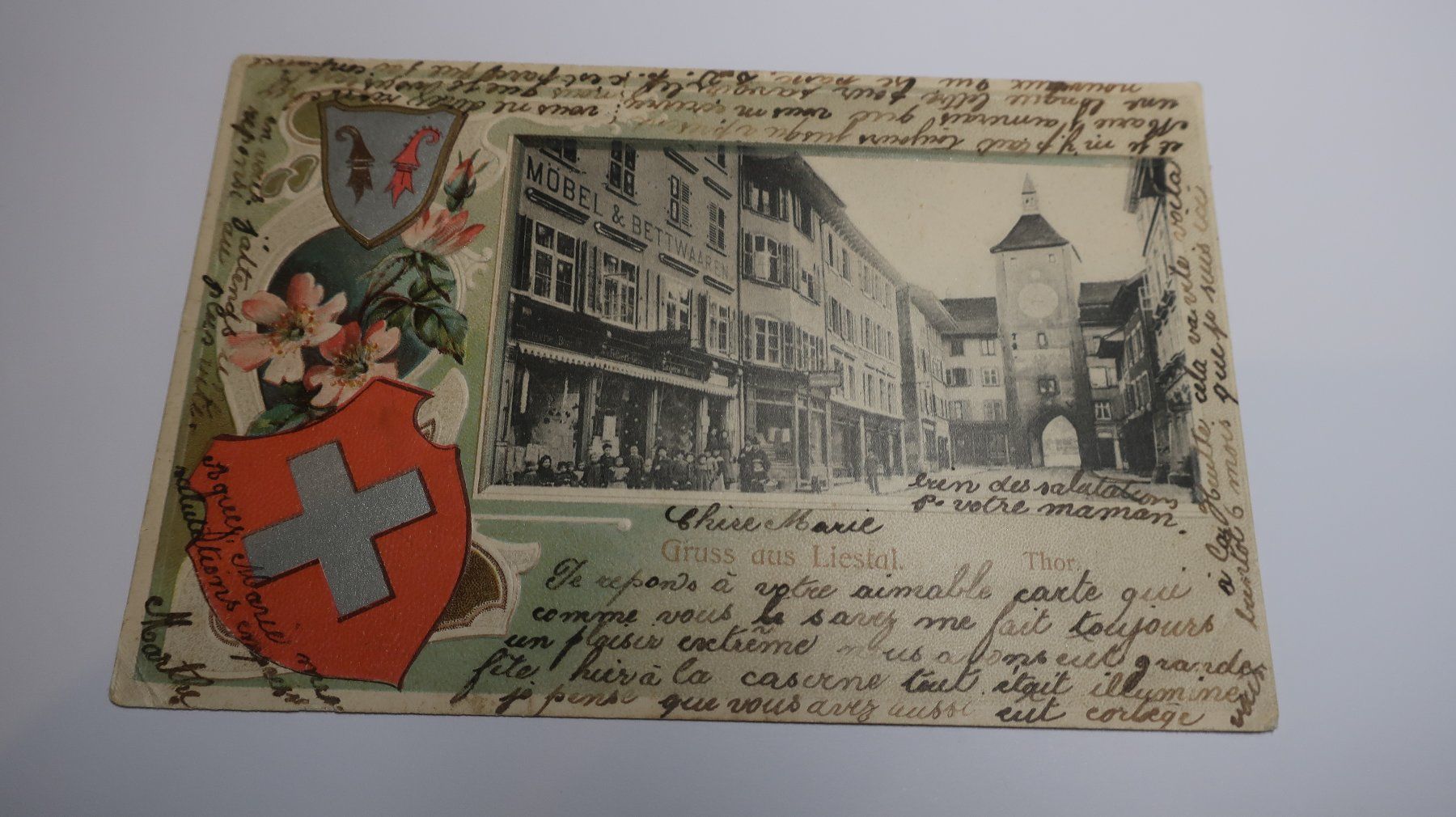 Cartoline postali: Gruss aus Liestal. Thor.  1904 – Usato da Cormoret venduto da Pascalll2001 1