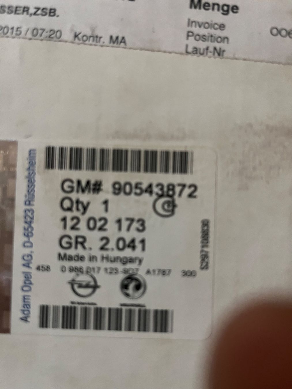 Opel Tutti pezzi di ricambio auto: Neu Original Opel Teile – Usato da Bad Zurzach venduto da BurimI05 4