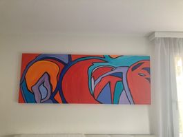 Gemälde Öl Original 70x140 cm