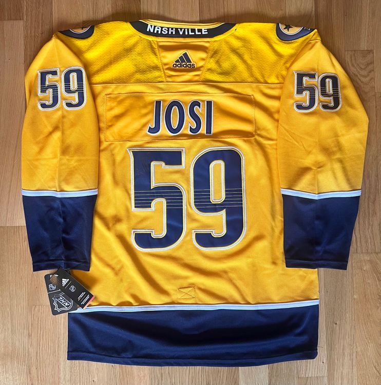 Roman Josi Signed Nashville Predators Home Adidas Pro Home Yellow Jersey main image 1