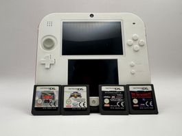 Nintendo 2DS Konsole rot mit 4 Spielen