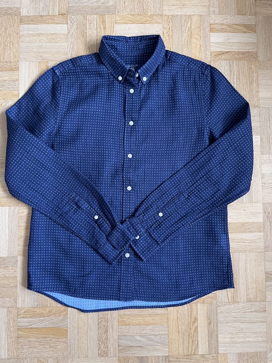 Gant Camicette: GANT Hemd, Gr. 36, Dunkelblau mit Muster – Usato da Zürich venduto da Kleanthy 4
