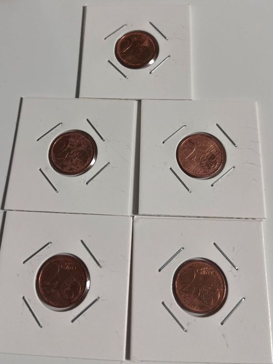2 Centimes Allemagne 2002 Lettres A/D/F/G/J 1