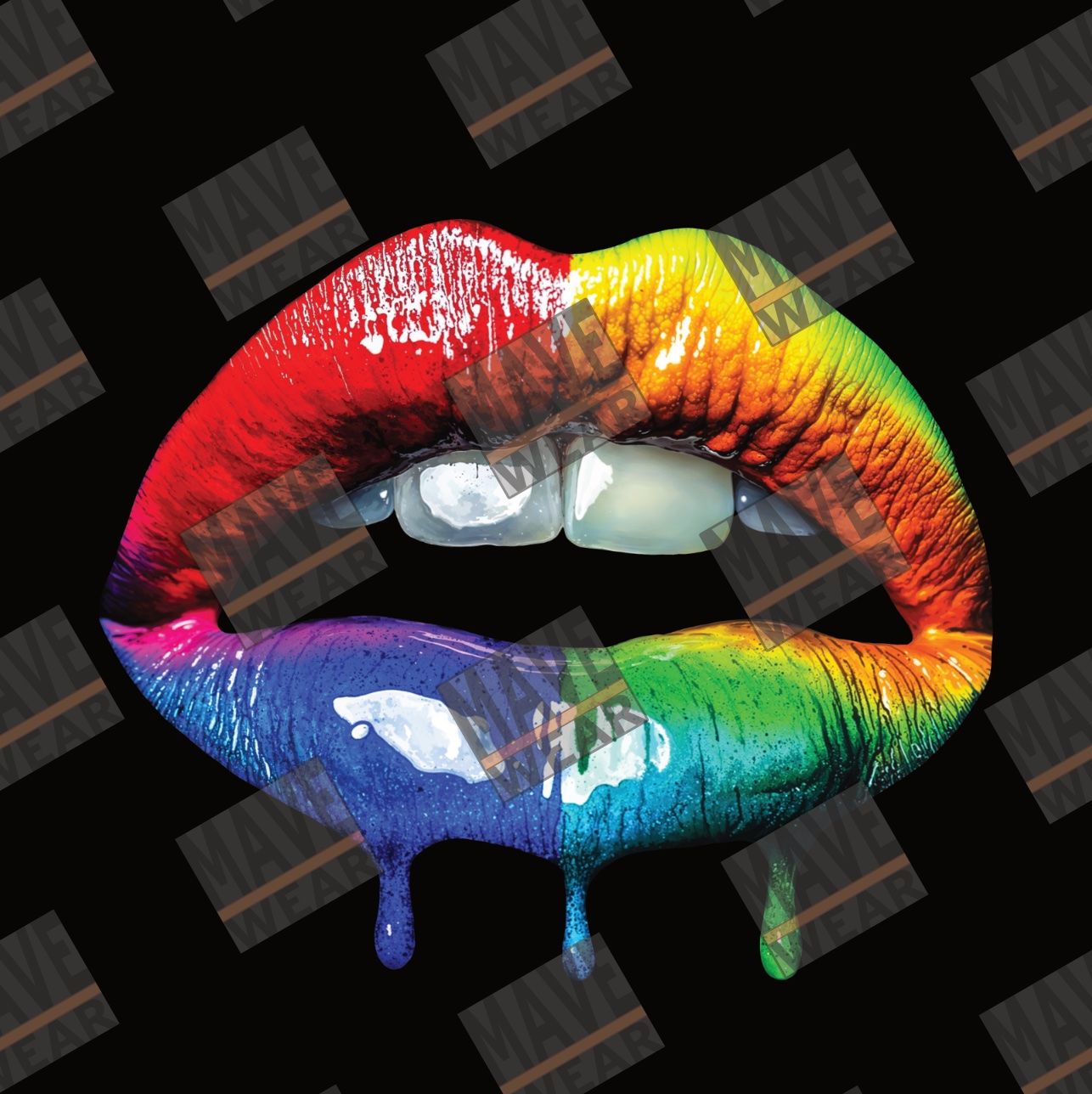 T-Shirts: Tshirt Herren L weiss Lippen Rainbow – Neu und originalverpackt aus Hugelshofen von Suimosa 1