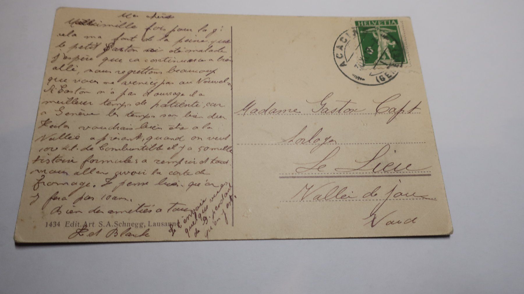 Cartoline postali: Genève coucher de soleil  1917 – Difettoso da Cormoret venduto da Pascalll2001 4