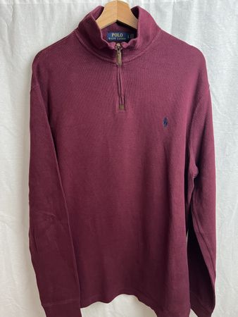 Quarter zip Ralph Lauren bordeaux taille L