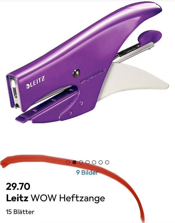 Bindegeräte: neue Leitz WOW Heftzange in violett – Neu und originalverpackt aus Necker von liq24 1