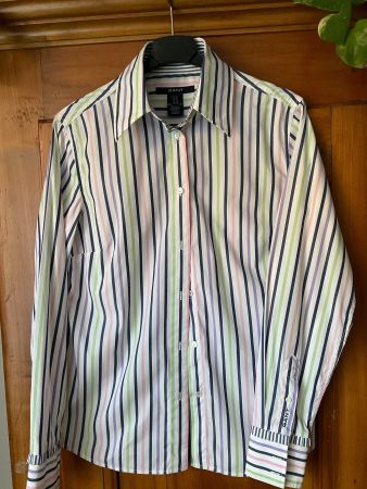 GANT Bluse Damen gestreift chic rosa weiss blau 38 slimfit ✨