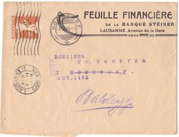 Privatzudruck Feuille Financière Banque Steiner, Streifband
