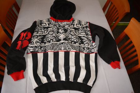 RARITÄ VINTAGE SWISS ETHNO MICHEL JORDIE HOODIE 1291/1991