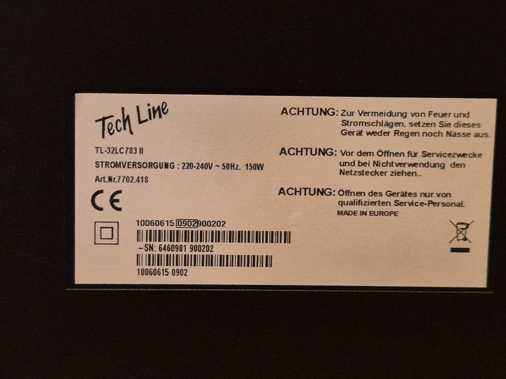 Appareils TV: Gebrauchter LCD Fernseher Techline TL32LC  – D'occasion à Nidau par Le_Morgy 1